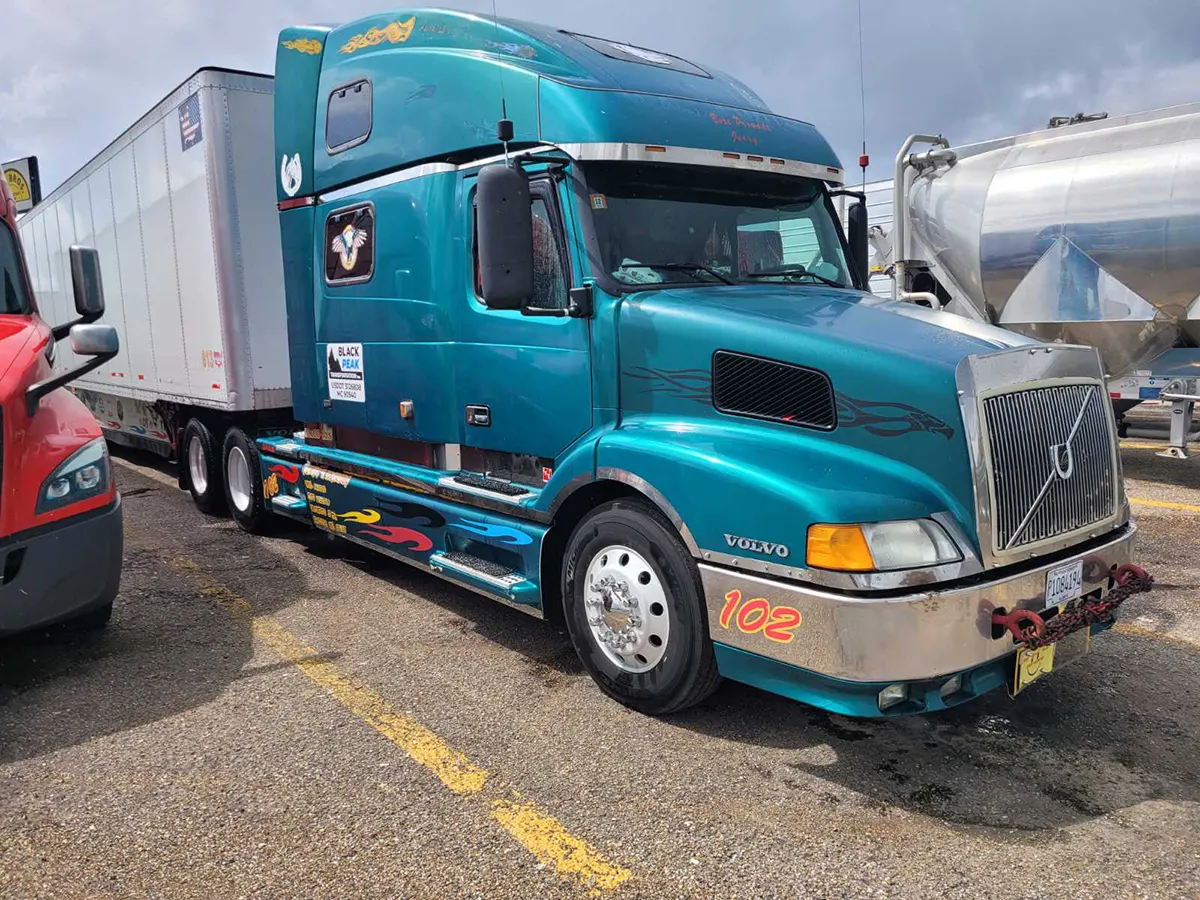 Turquoise truck